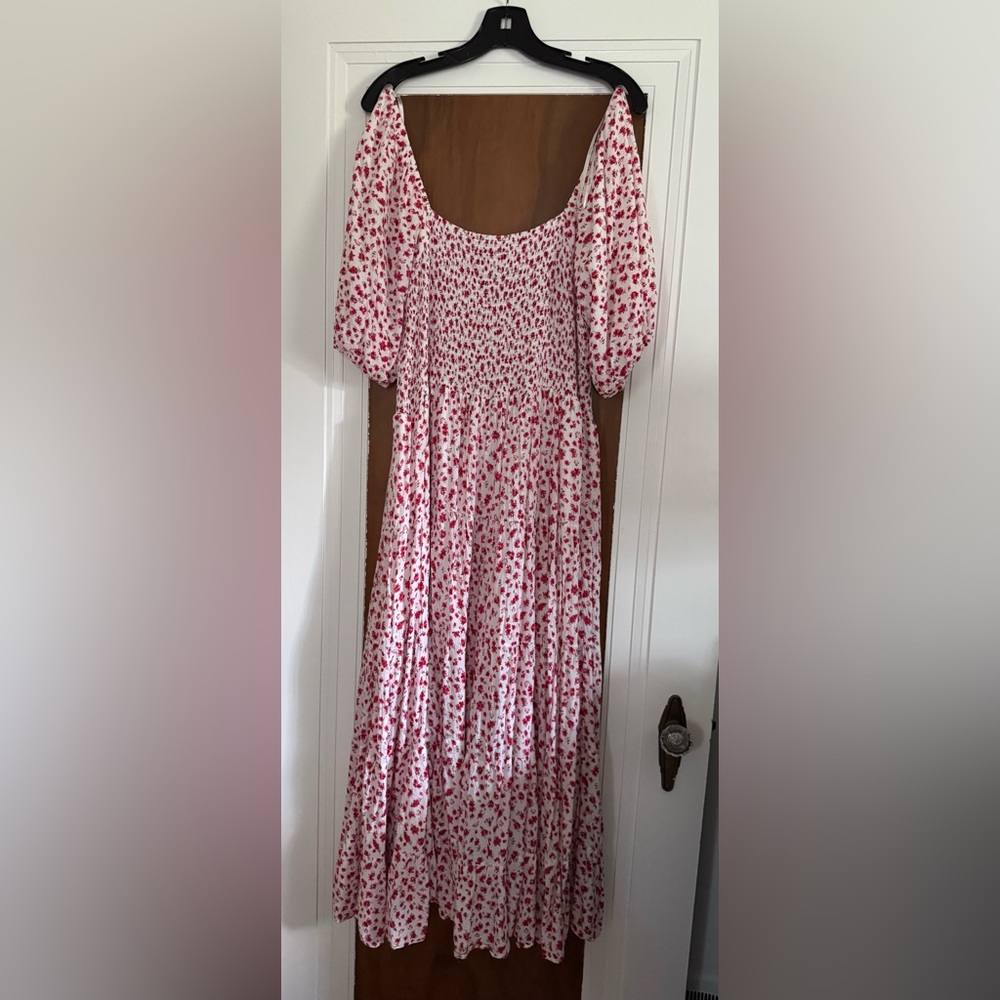 ARULA Red and White Floral Dress